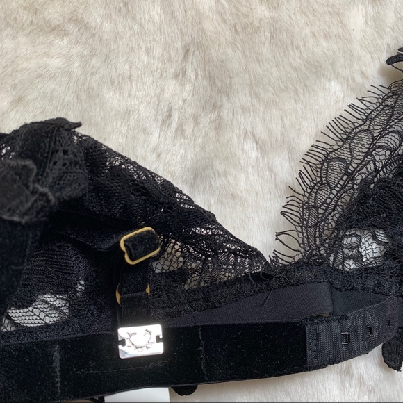For Love & Lemons Flower Skivvies Blossom Bralette Black Size S NWT - Picture 13 of 14
